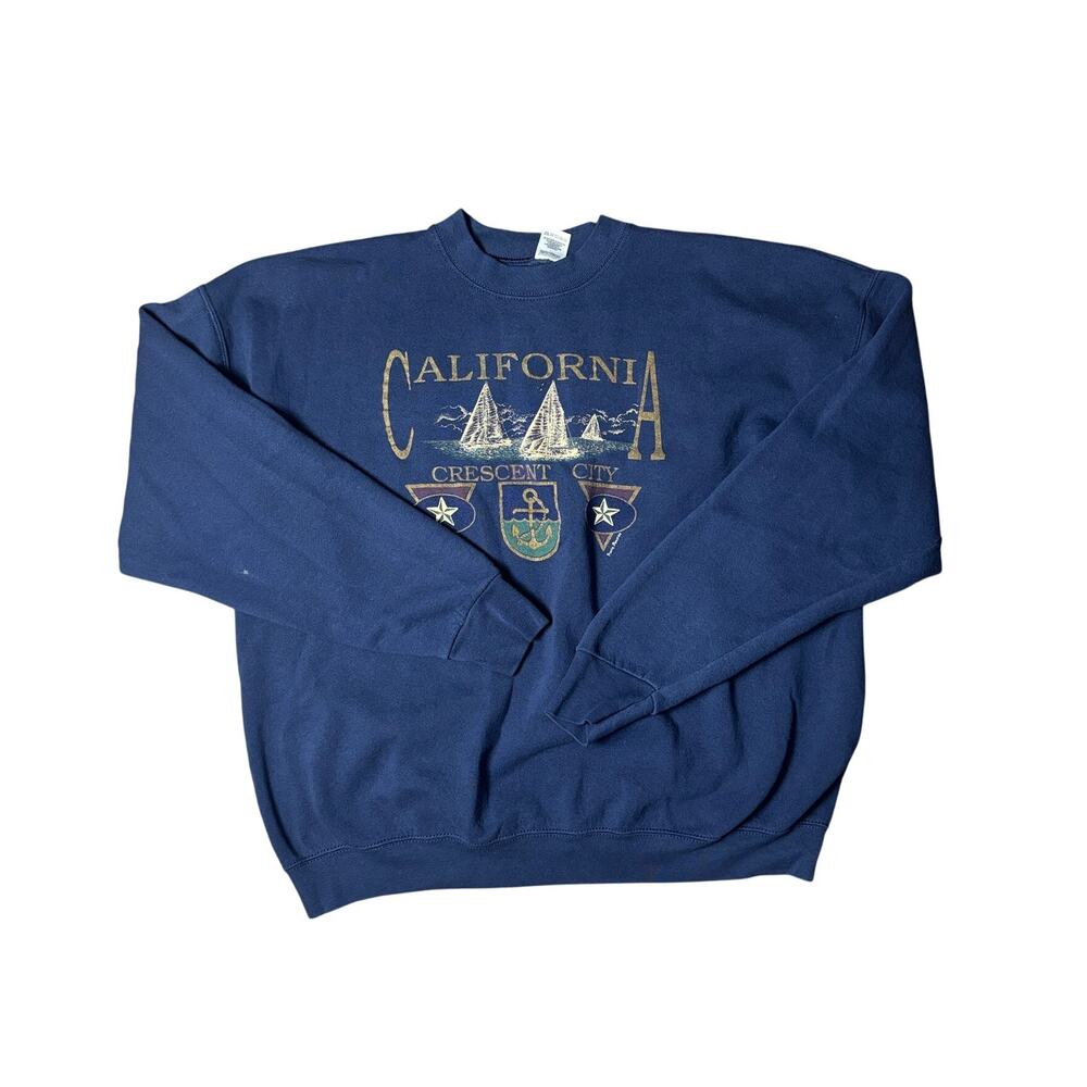 Vintage 90s Crescent City California Sweatshirt crewneck| Made in USA XXL